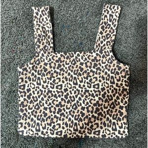 American Eagle Cheetah Print Square Neck Tank Top Size Small NWOT**